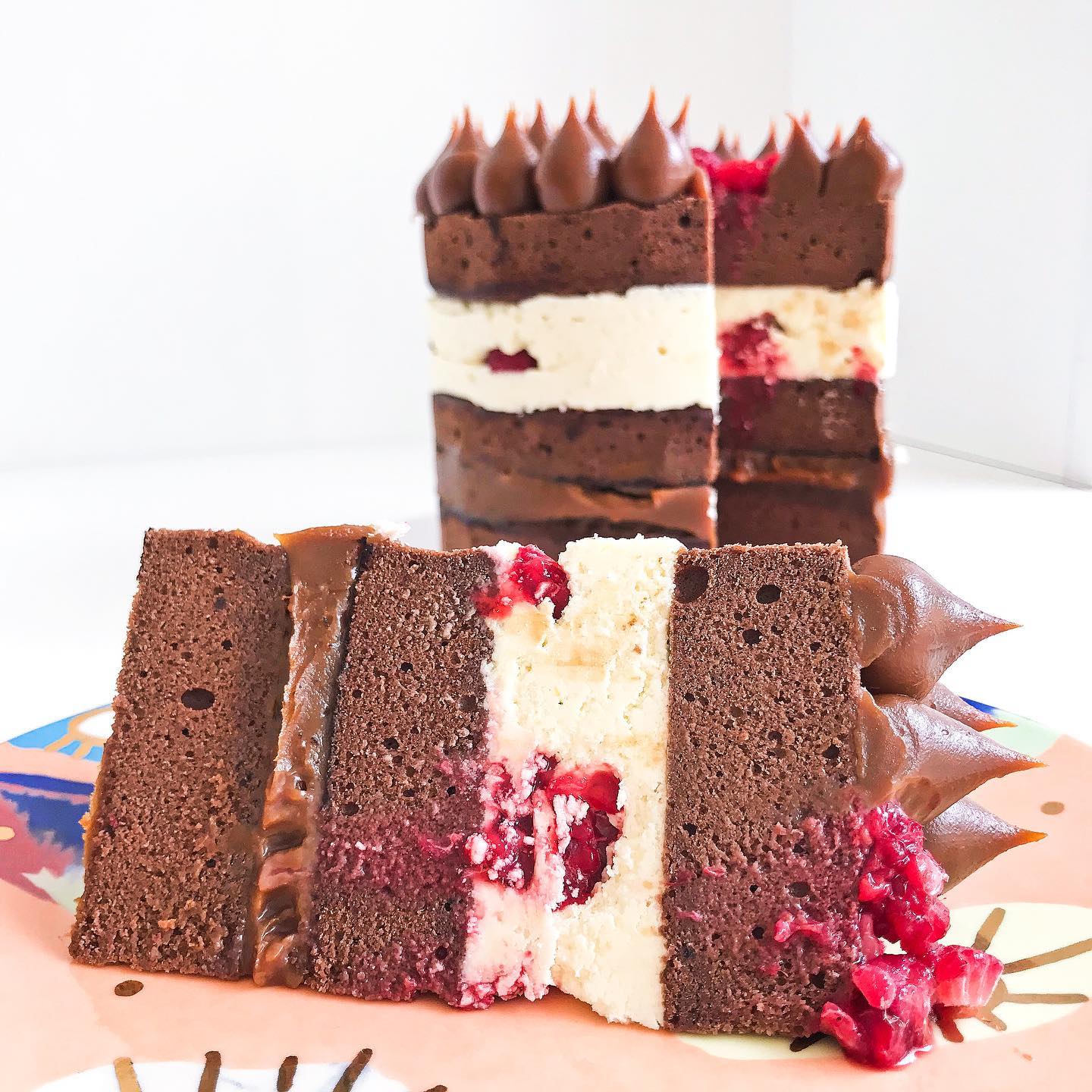 Strawberry Cream + Chocolate Mousse - Nacked Cake